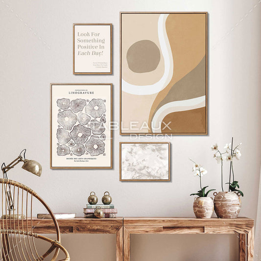 Collection de Tableaux à l'Atmosphère Estivale en Beige - tableauxdesign