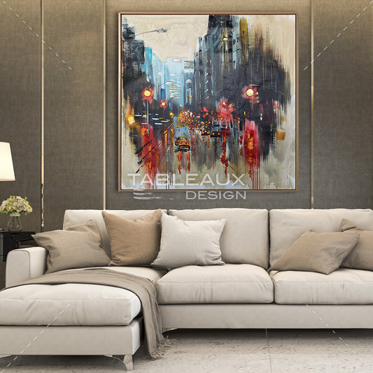 Symphonie urbaine : la ville en abstraction - tableauxdesign
