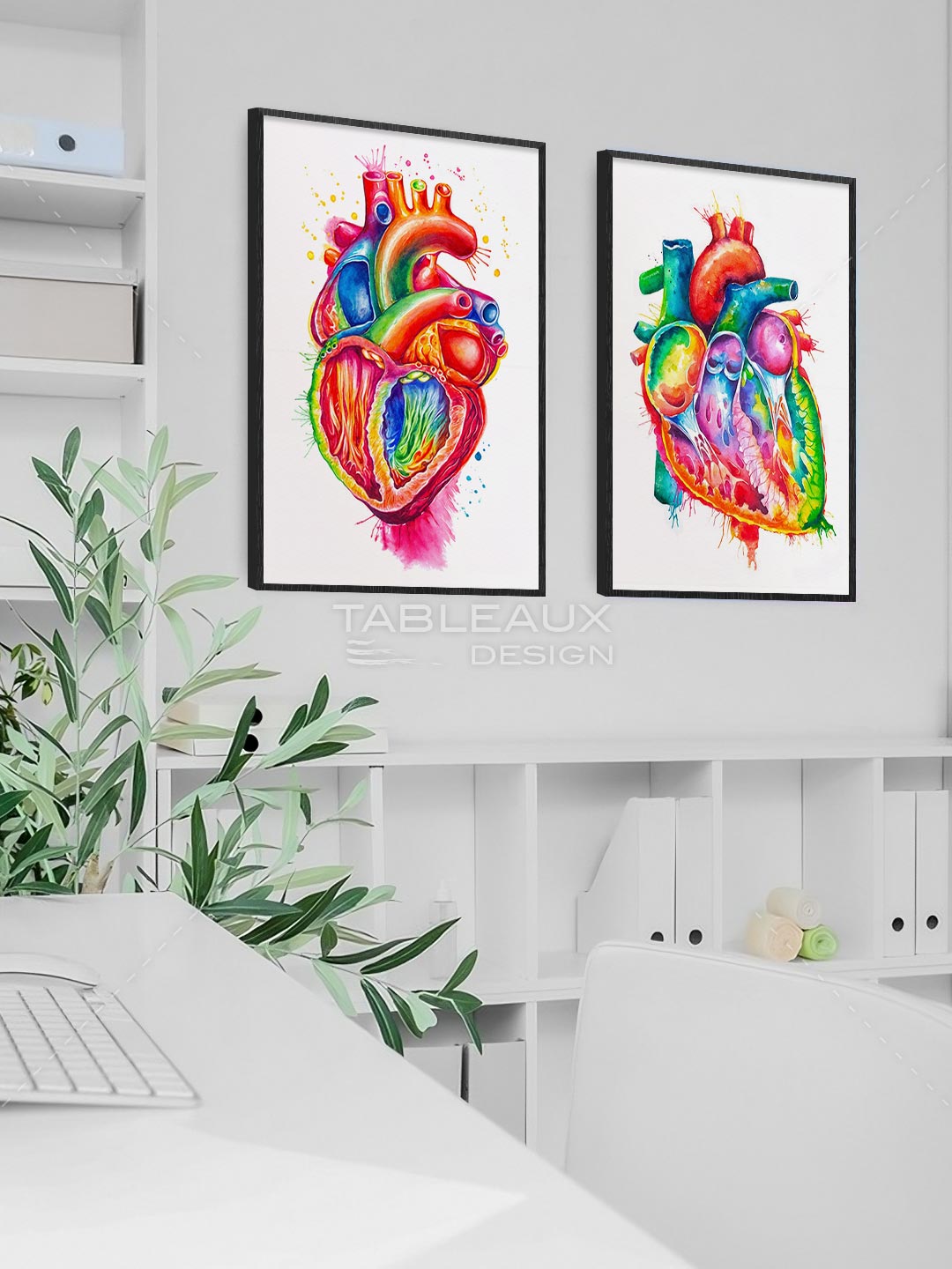 Cardiologie - Duo de Cœurs Colorés