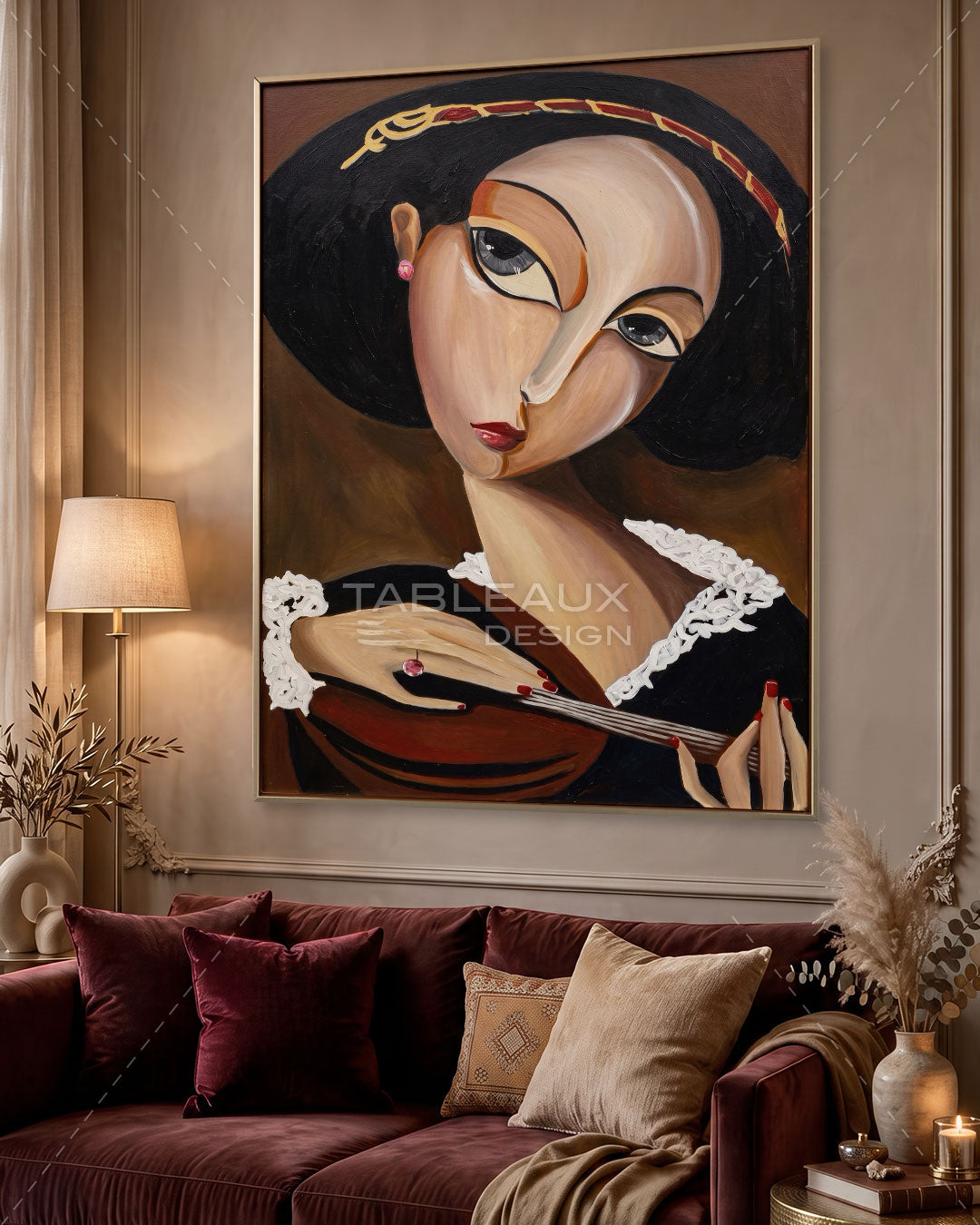 La Virtuose de l'Oud — Portrait élégant d'une musicienne orientale