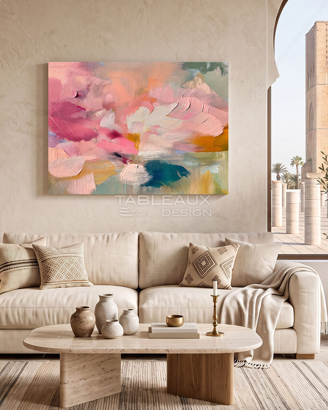 L'Éveil Floral — Abstrait Pastel aux Tons Doux et Lumineux