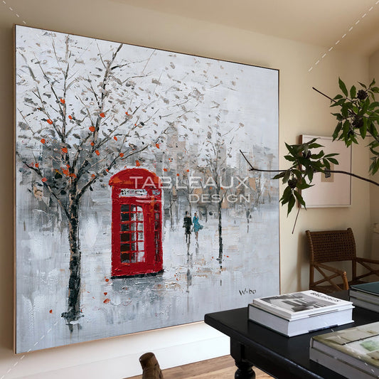 Londres en rouge : l'énergie effervescente de la ville cosmopolite - tableauxdesign
