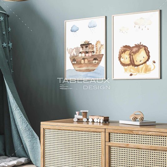 Le Royaume des Animaux : Une double dose de joie et de couleurs - tableauxdesign