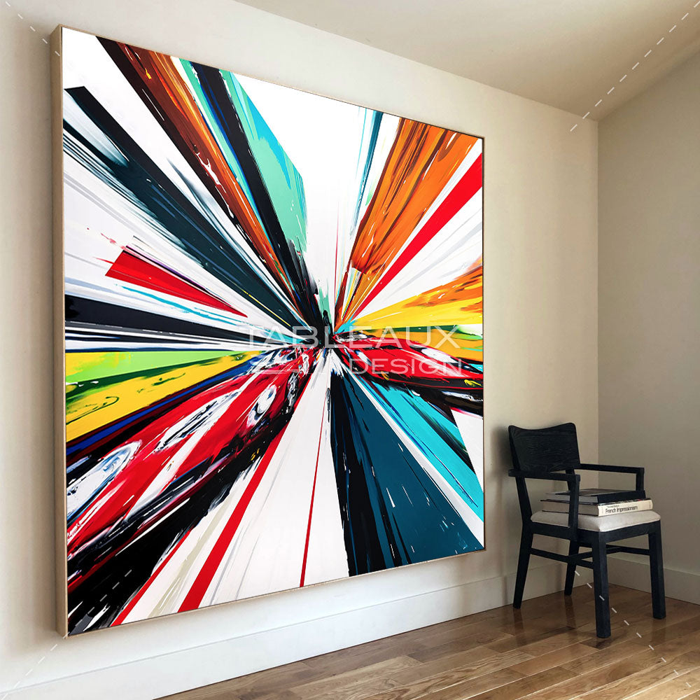 Coups de pinceaux sur asphalte